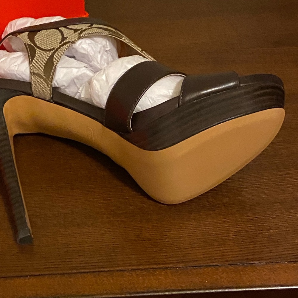 NEVER worn Coach 4 inch heels.